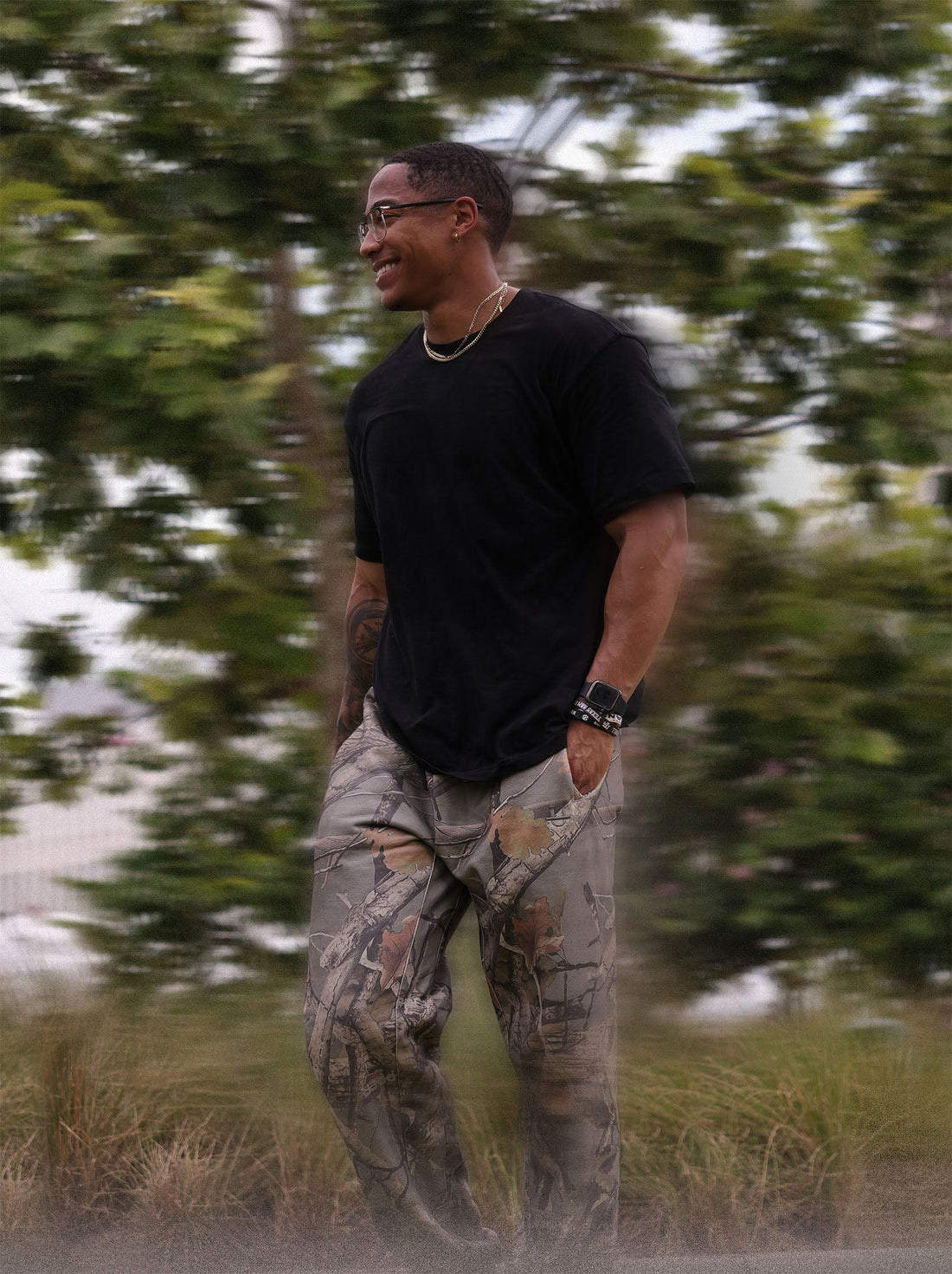man hiking