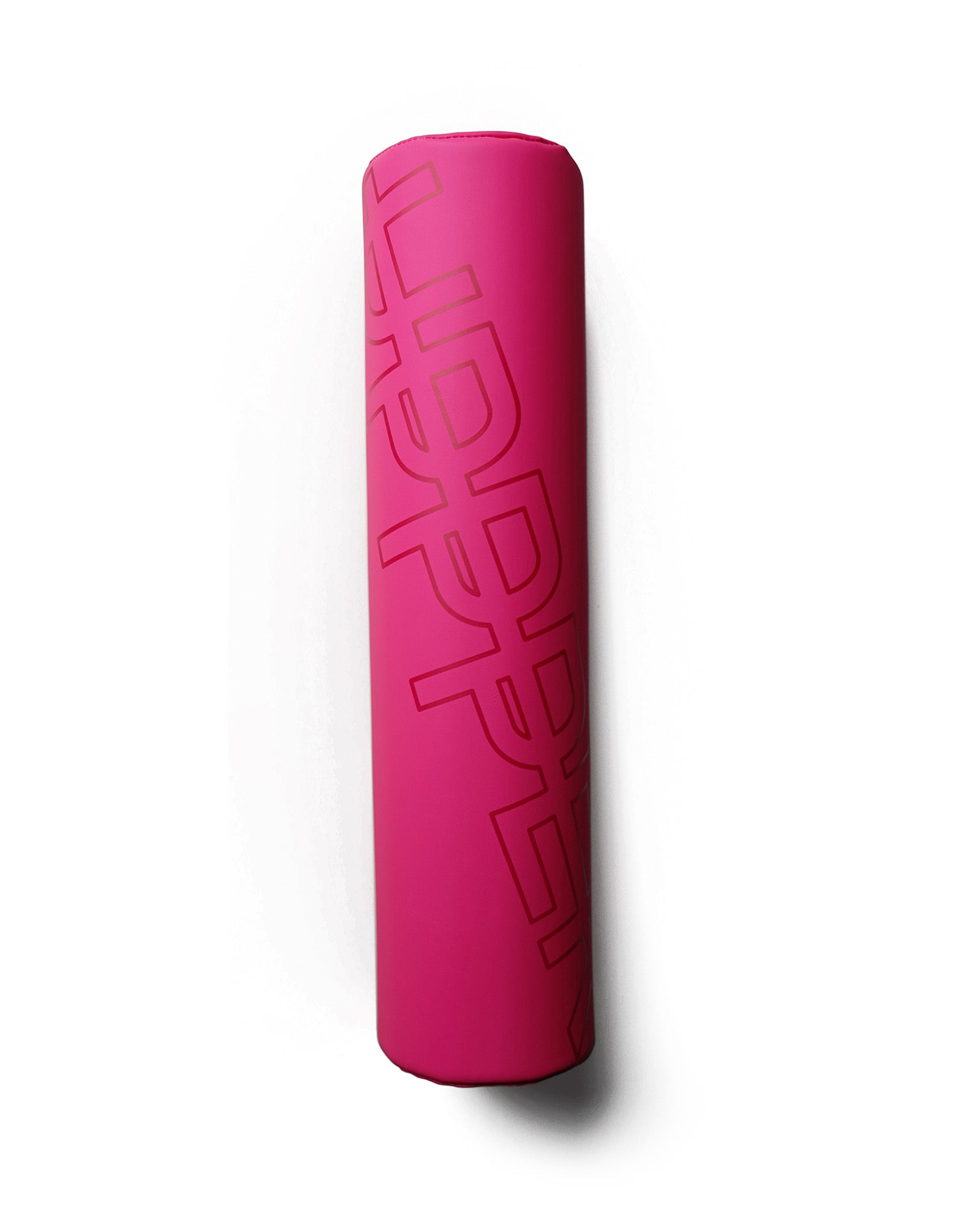 neon pink uppper barbell pad with dense foam padding on white background